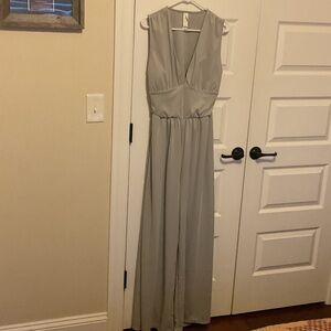HALARA Light Gray Wide Leg romper